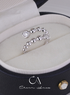 女S925纯银小众简约时尚戒指