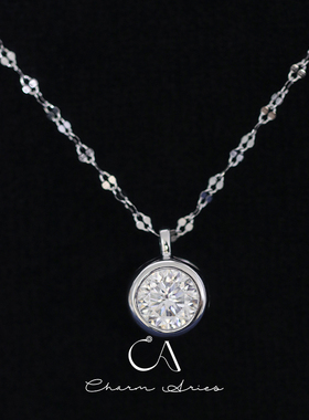 莫桑石S925银锁骨链女时尚锁骨链