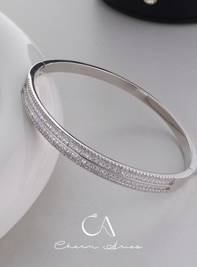 欧美风女S925纯银小众高级手镯