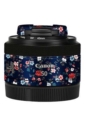 美然 适用于佳能RF50F1.8镜头全包保护贴膜 镜头贴纸 3M卡通可爱风