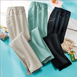 大码 长裤 女款 胖MM气质休闲裤 可通勤 日单系外贸女裤 小直筒裤 夏款