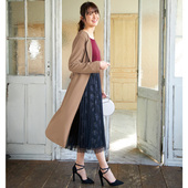 超清仓 H1309 女束腰显瘦减龄针织 气质风衣中长款 大码