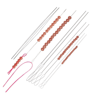 卡简细麻花串珠针手工diy快速穿珠引线针小孔米珠珍珠串珠工具