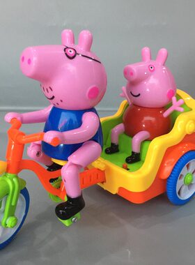 小猪儿童玩具车发光益智玩具