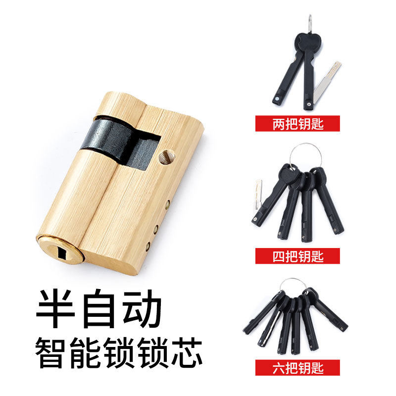 铜锁芯专用防盗门双面叶片应急