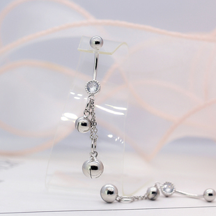 性感铃铛~925银脐环脐钉穿刺饰品灵动惊艳肚皮舞钢管舞配饰新款潮