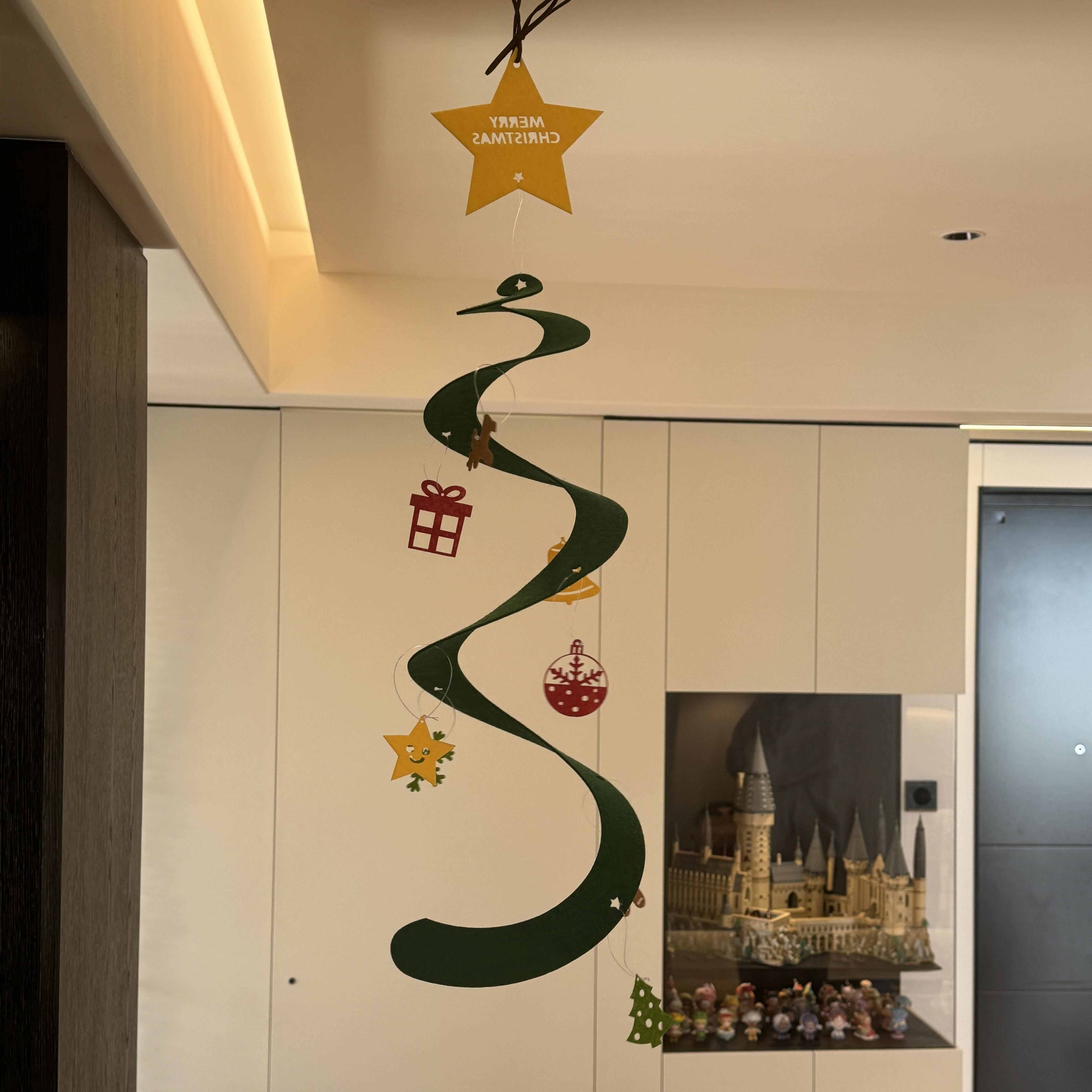 圣诞树风铃挂饰不织布手