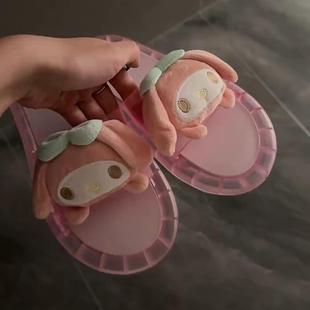 夏季 外穿炫酷爆闪灯光高颜值居家一字拖网红发光拖鞋 女爆款