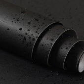 纯黑色贴纸自粘墙纸磨砂膜电脑桌面家具翻新背景装 饰防水壁纸哑光