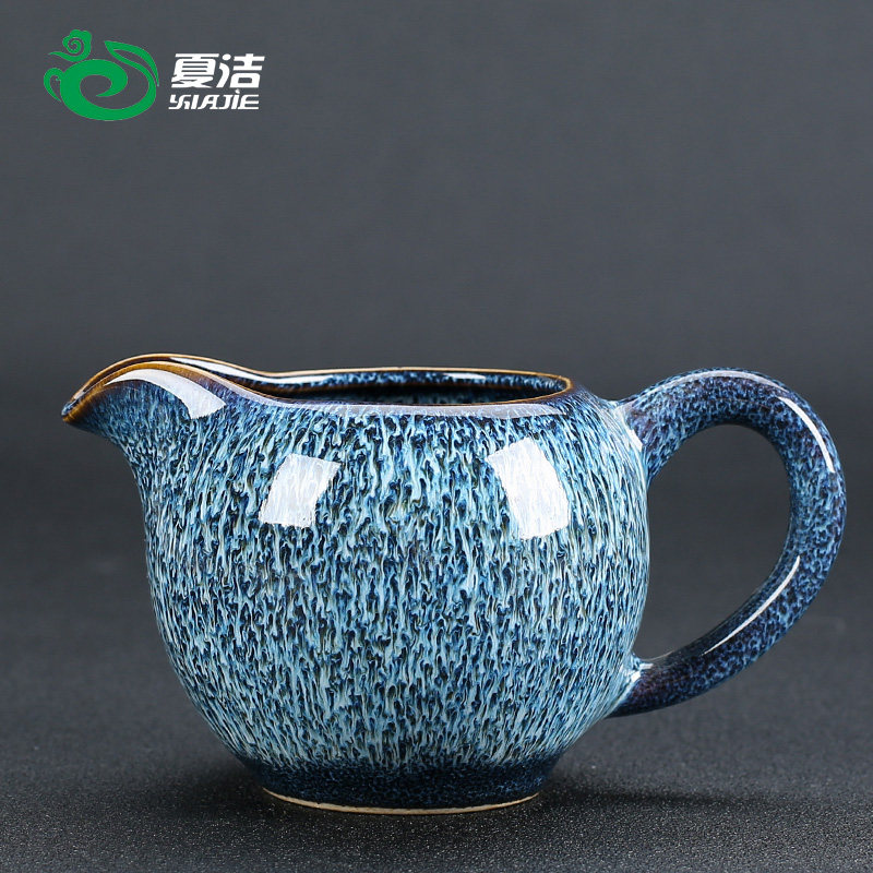 夏洁手工陶瓷公道杯蓝色窑变釉茶具茶海分茶器功夫茶具分茶器皿,餐饮具,公道杯,淘宝优惠券,粉丝福利购,淘宝优惠卷