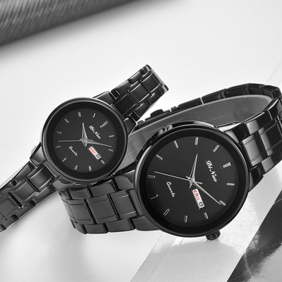 黑色商务风学生机械石英表