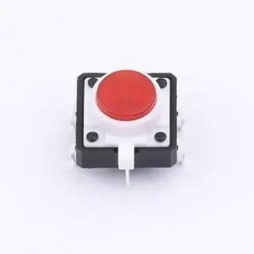 TSL12121-073B511CB-1B01 12*12*7.3红灯轻触开关 插件-6P,11.7x1