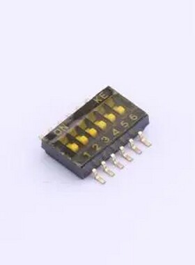 DSHP06TSGET 1.27mm 6位贴片拨码开关(S脚) SMD,P=1.27mm 拨码开