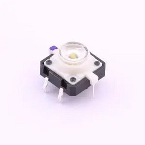 K6-1212A01 12.00mmx12.00mm 白色带灯开关 插件-6P,12x12mm 轻触