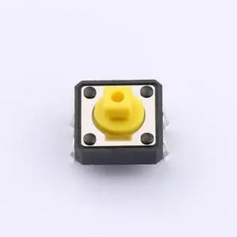 YTS2B0031AYT00 12X12X7.3 160GF 插脚 黄头工业级 轻触开关 插件