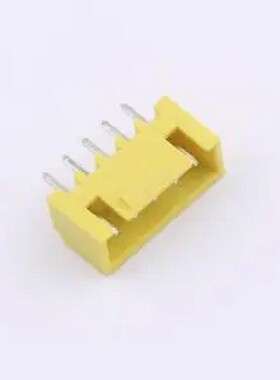 WF-1A254B5P-Y 间距2.54mm 直插 带扣 黄色 1x5P 插件,P=2.5mm 线