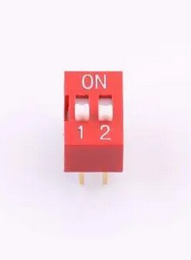 DSWB02LHGETR 2.54mm 宽体红色2位插件拨码开关 插件,P=2.54mm 拨
