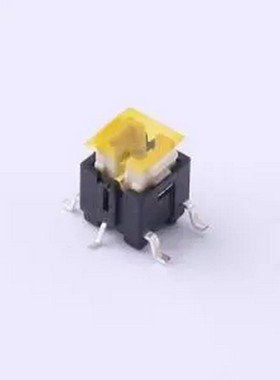 K6-6275S05 黄色带灯开关 SMD,6.8x6mm 轻触开关