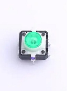 K6-1212A-04 带灯开关 绿色12.0mm*12.0mm 插件,12x12mm 轻触开关
