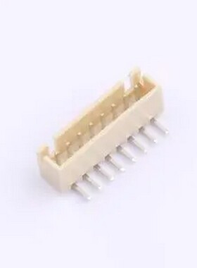 HCZZ0139-8 米色 1x8P 间距:2.54mm 弯插 系列:XH 插件铜 弯插,P=