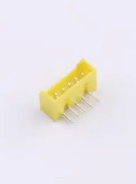 WF-1B125A5P-Y 间距1.25mm 弯插 黄色 1x5P 弯插,P=1.25mm 线对板