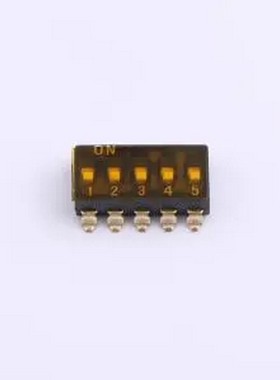 DSIC-05-TS-GER 2.54mm间距 5位 贴片低柄 DSIC黑色 拨码开关 SMD