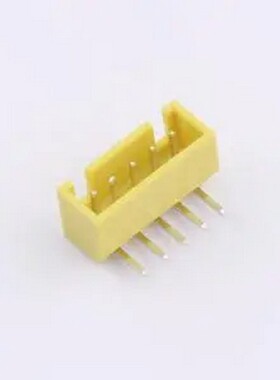 WF-1B254B5P-Y 间距2.54mm 弯插 带扣 黄色 1x5P 弯插,P=2.5mm 线