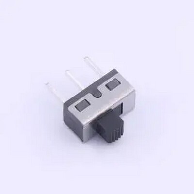 HX SS12D10G4 拨动开关 立式两档拨动,单排3脚插件,12.7x6.7x6.4,