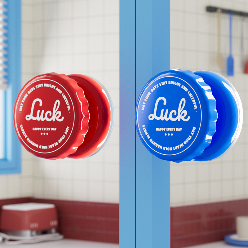 吸盘玻璃门把手家用免打孔推拉门窗户厨房移门橱柜门抽屉拉手神器