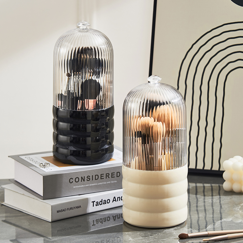 小帮手化妆刷收纳旋转防尘