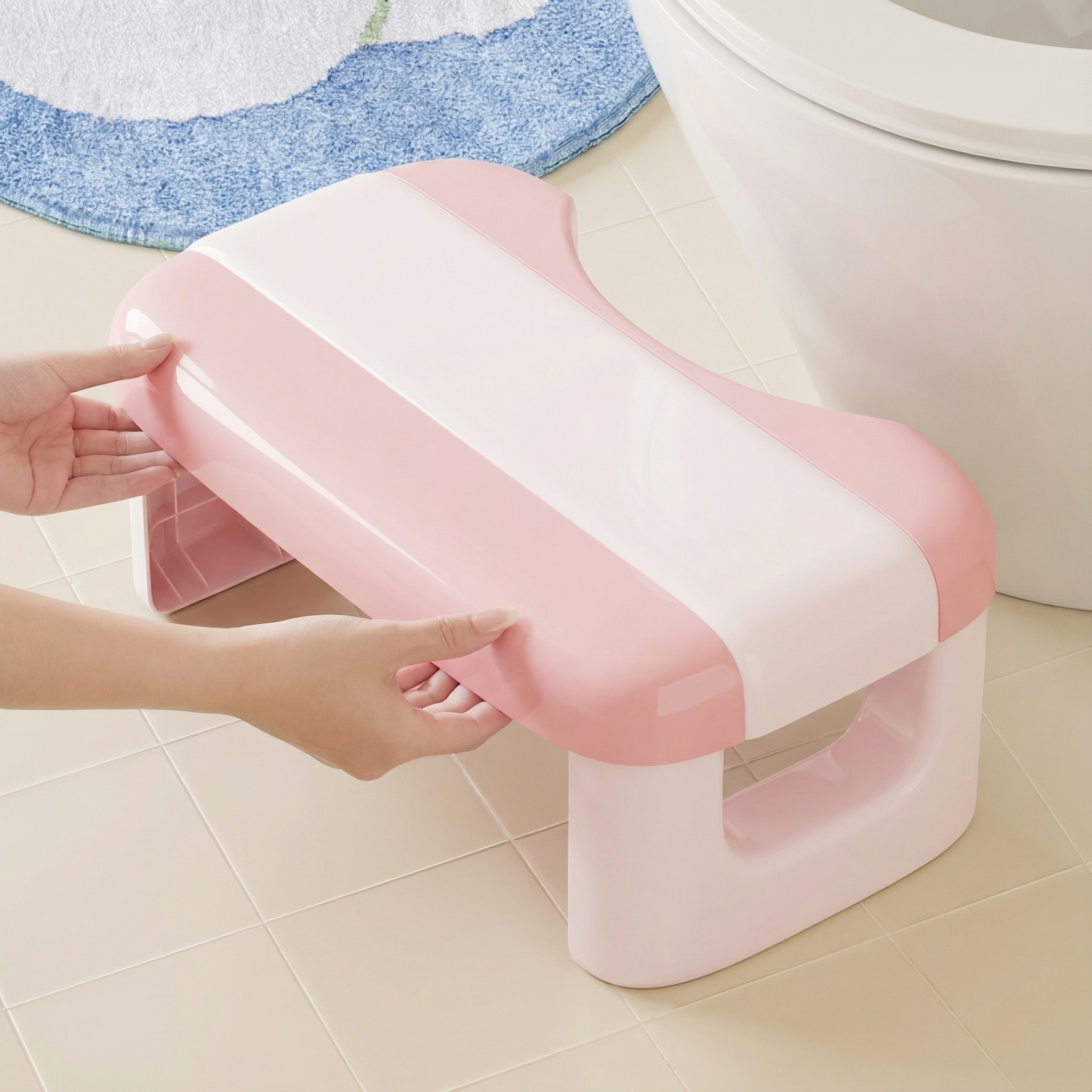 马桶凳脚凳蹲坑神器卫生间加厚防滑折叠孕妇成人儿童厕所脚踩凳子