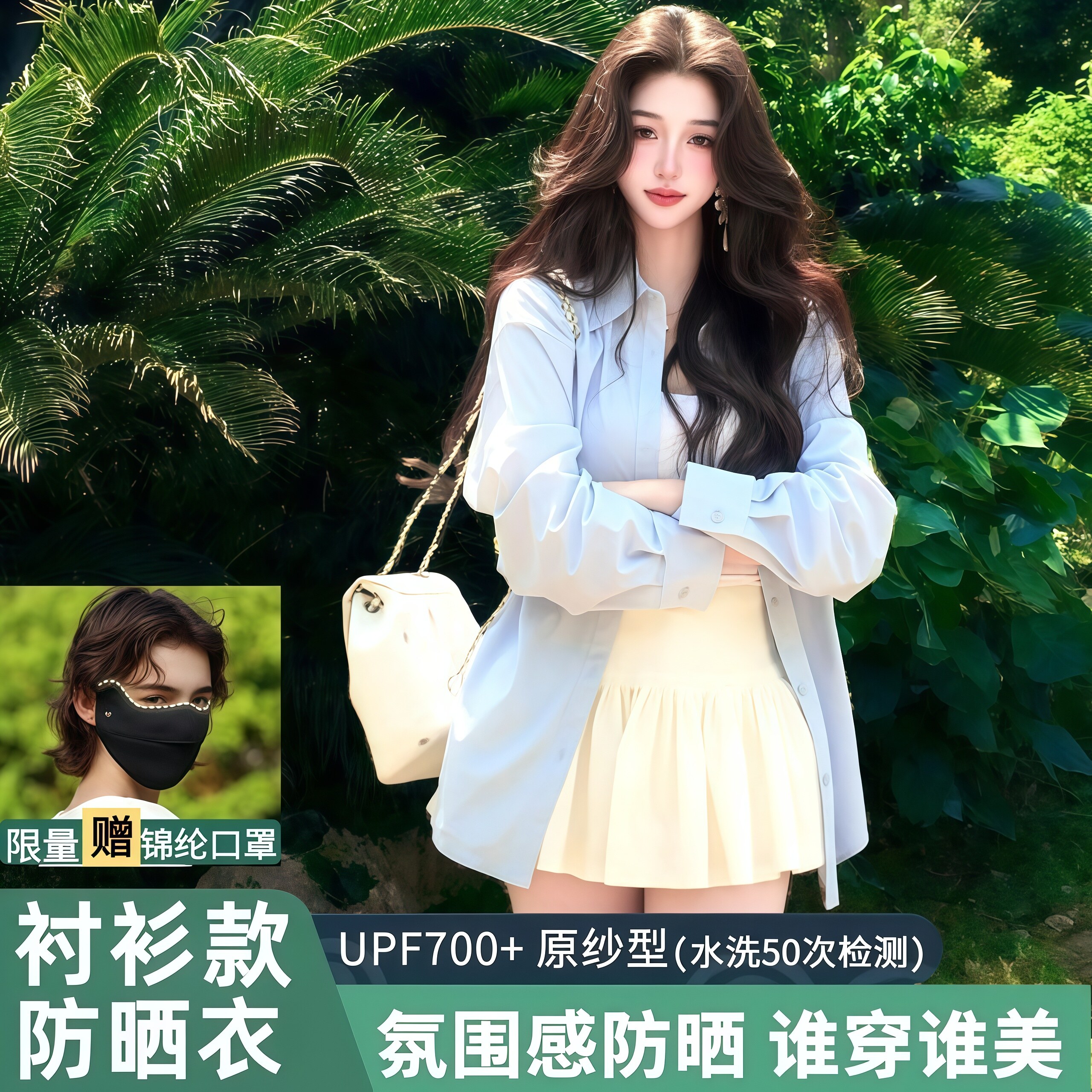 茉寻仙女防晒衬衫女防紫外线宽松户外防晒衣女2026夏季新款防晒服