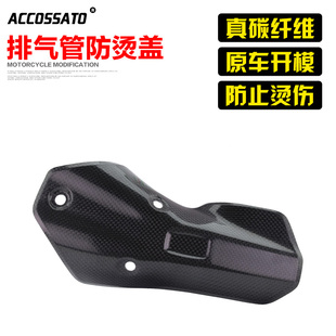 适用宝马R1200GS真碳纤维排气管外盖 R1250GS水鸟隔热罩ADV防烫盖