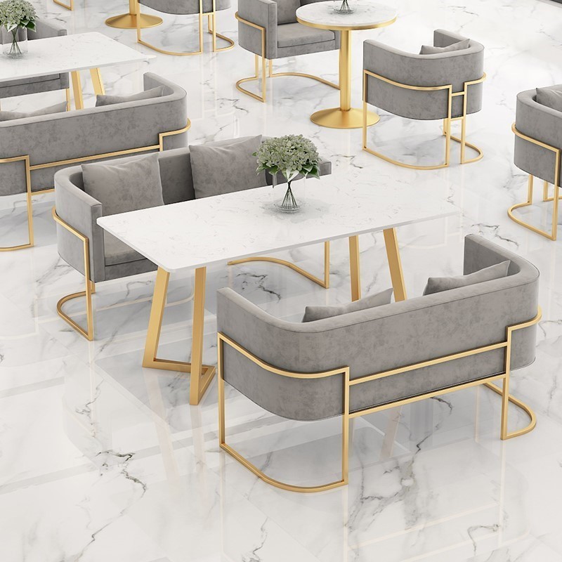 北欧铁艺桌椅组合卡座卡座沙发