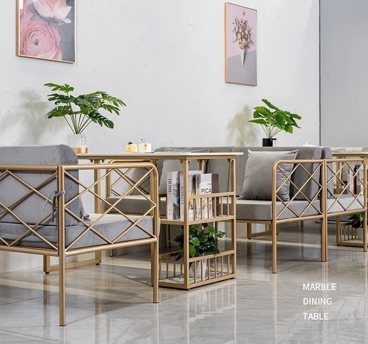 沙发桌椅甜品店铁艺桌椅组合