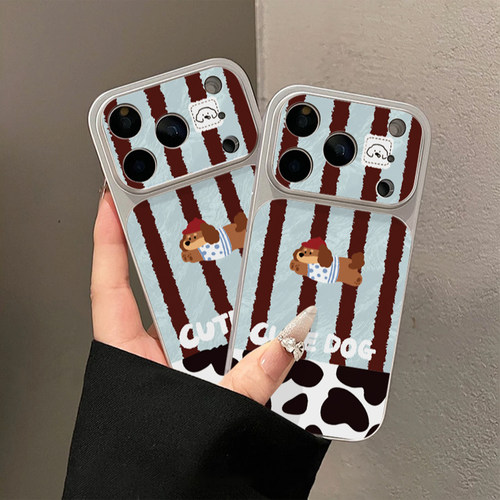 条纹腊肠狗新款适用苹果18promax手机壳iPhone17pro16小米15华为mate90pura70K80nova15reno14x200magic7x60