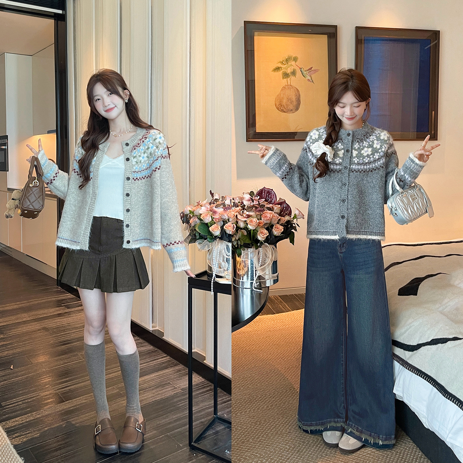 TAKIYAS SHOP毛衣开衫/牛仔裤/百褶半裙