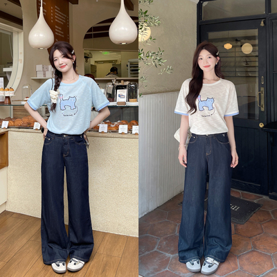 TAKIYAS SHOP 小猫针织衫/复古牛仔裤