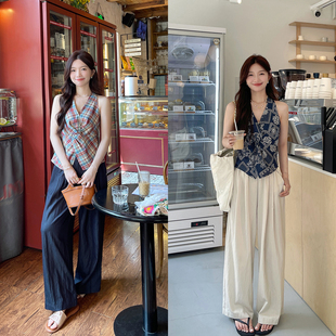 TAKIYAS SHOP 挂脖上衣/松紧腰休闲裤