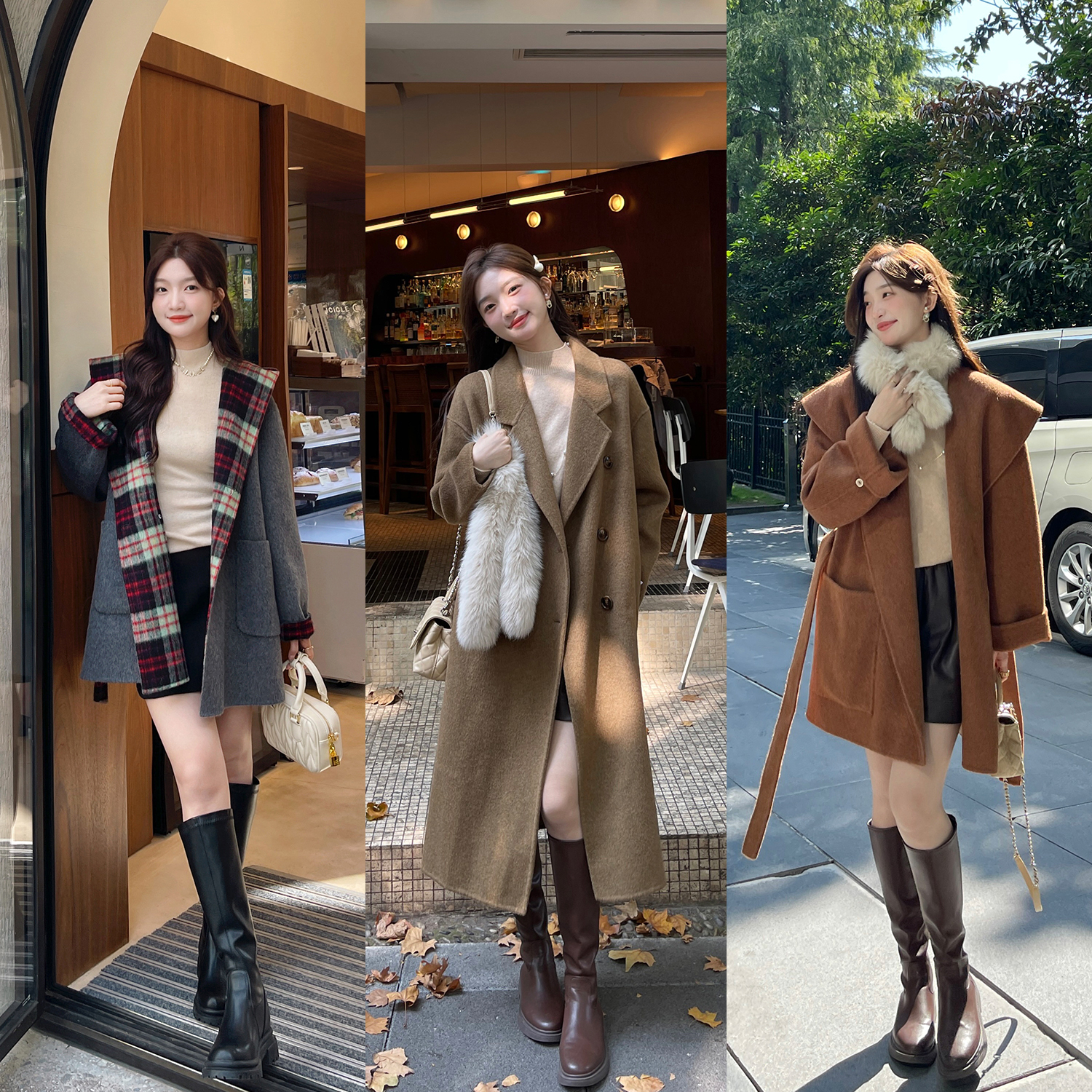 TAKIYAS SHOP 双面呢中长款大衣系列