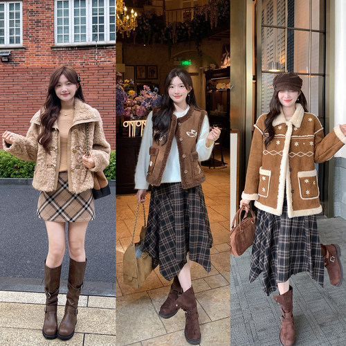 TAKIYAS SHOP 仿皮毛外套/马甲/半裙