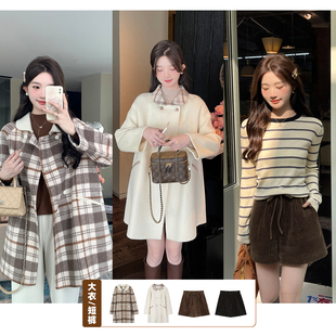 短裤 撞色格子双面大衣 SHOP TAKIYAS