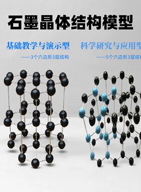 3或5个六环3层石墨晶体结构模型