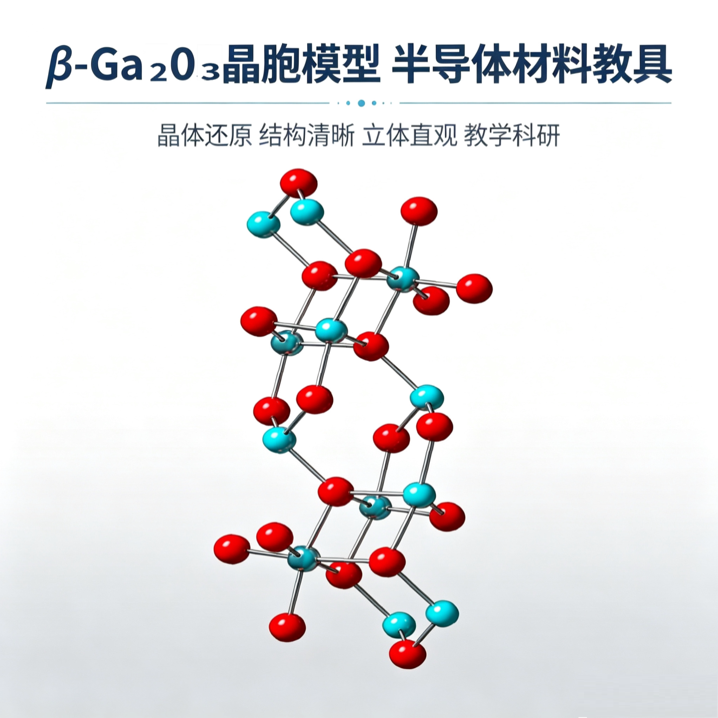 β相三氧化二镓氧化镓晶胞结构球棍模型半导体晶体科研材料教学具