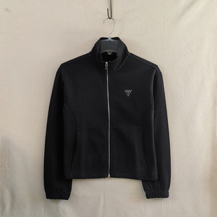 厚面料春秋通勤外搭 金属拉链外套 齐腰休闲短上衣 秋季 健康布女款