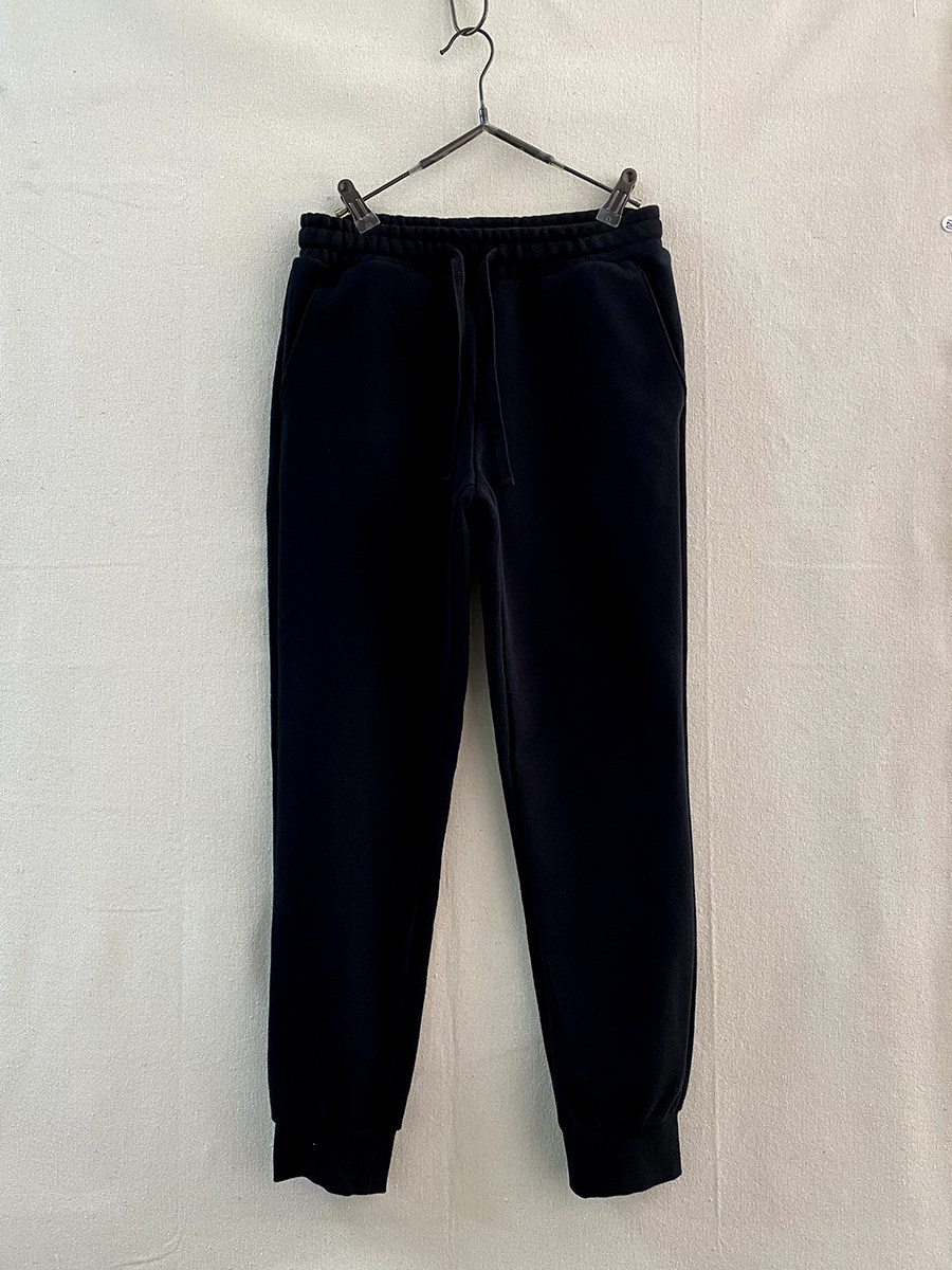 G系列冬季加绒束口运动裤 女士秋冬加绒休闲裤 黑色松紧腰 带后兜 - GES剪标折扣店出品