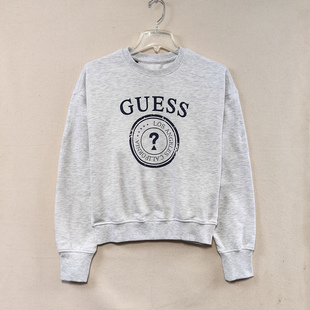 休闲卫衣 外穿上衣 蝙蝠袖 女士秋季 套头圆领毛圈棉 齐腰款 落肩女款