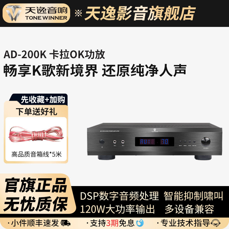 Winner/天逸AD-200K家用发烧双声道120W大功率KTV专业卡拉OK功放