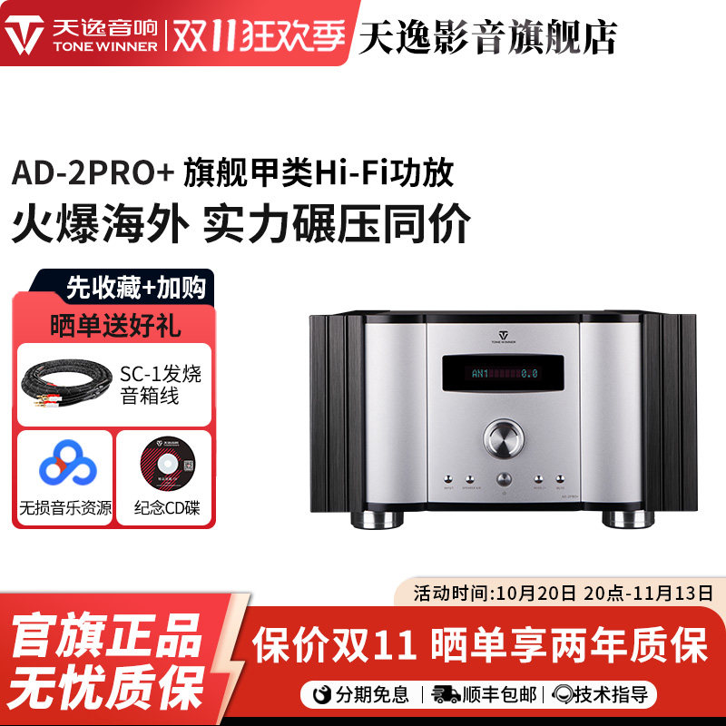 Winner/天逸 AD-2PRO+全平衡纯甲类发烧HIFI大功率DSD解码功放机