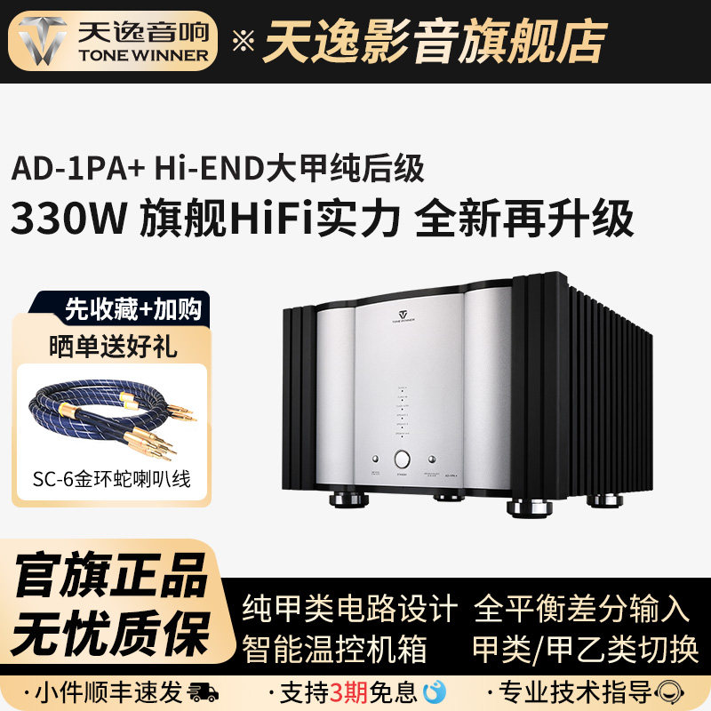 Winner/天逸AD-1PA+后级甲类发烧全平衡大功率HIFI专业两声道功放